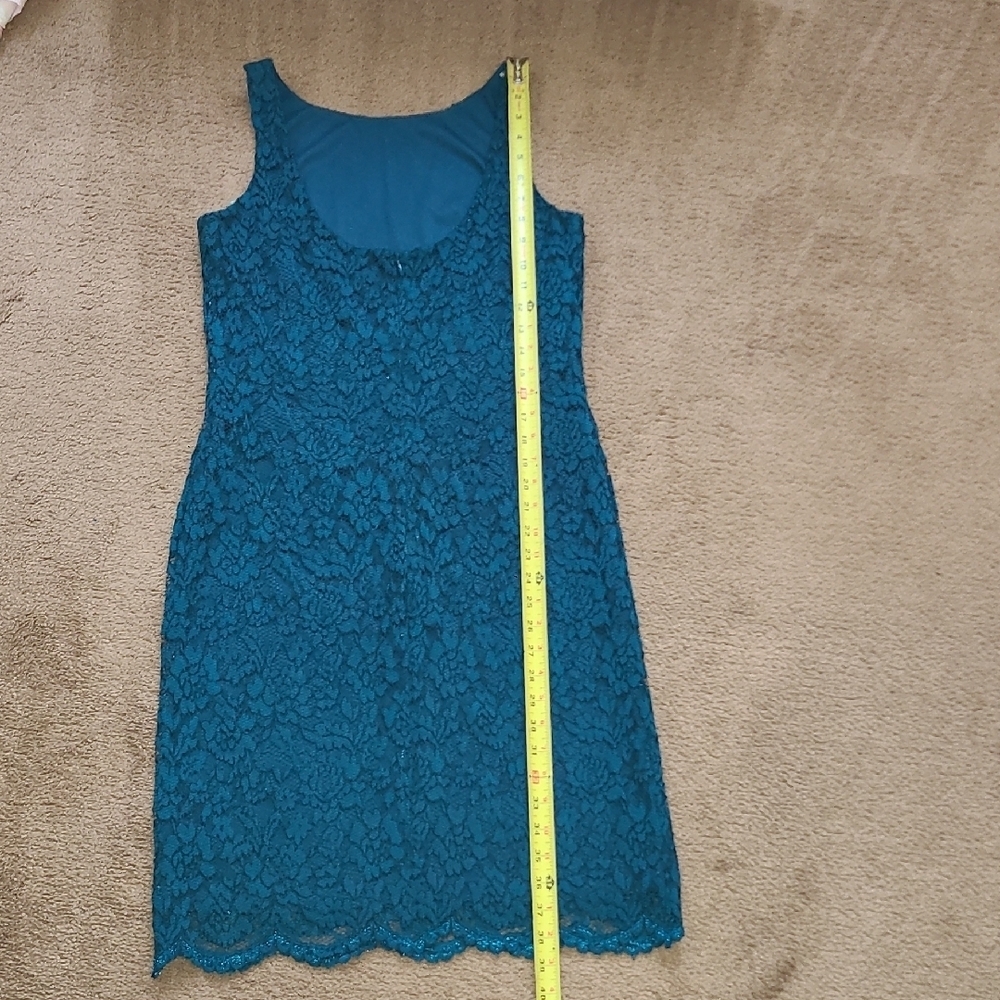 Lauren Ralph Lauren Elegant Teal Lace Dress - Picture 5 of 7